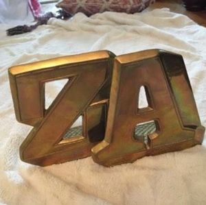 KIDS- Vintage brass bookends A and Z